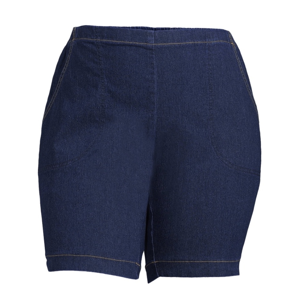 Just My Size Women’s Plus Size Dark Indigo 2 Pocket Shorts Size 2X NEW - Picture 4 of 6